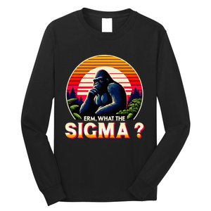 Sarcastic Humor Erm What The Sigma Funny Ironic Long Sleeve Shirt