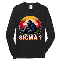 Sarcastic Humor Erm What The Sigma Funny Ironic Tall Long Sleeve T-Shirt