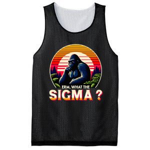 Sarcastic Humor Erm What The Sigma Funny Ironic Mesh Reversible Basketball Jersey Tank