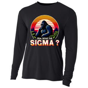 Sarcastic Humor Erm What The Sigma Funny Ironic Cooling Performance Long Sleeve Crew