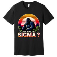 Sarcastic Humor Erm What The Sigma Funny Ironic Premium T-Shirt