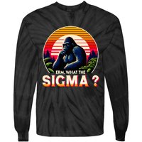 Sarcastic Humor Erm What The Sigma Funny Ironic Tie-Dye Long Sleeve Shirt