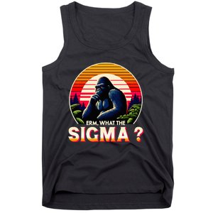 Sarcastic Humor Erm What The Sigma Funny Ironic Tank Top