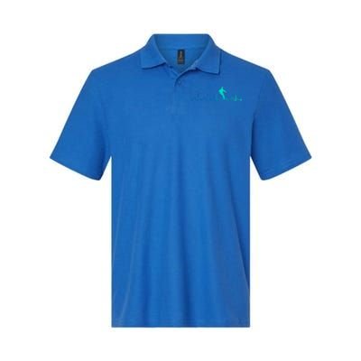 Skiing Heartbeat Ekg Skiing Coach Gift Softstyle Adult Sport Polo