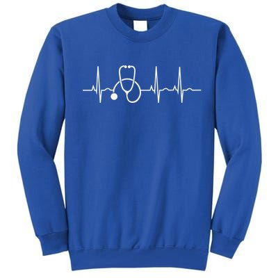 Stethoscope Heartbeat Ekg Nurse Medical Doctor Cool Nursing Cute Gift Tall Sweatshirt