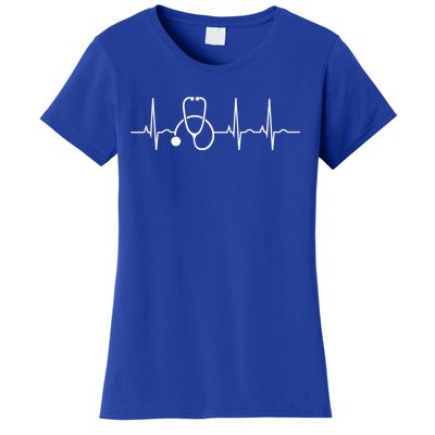 Stethoscope Heartbeat Ekg Nurse Medical Doctor Cool Nursing Cute Gift Women's T-Shirt