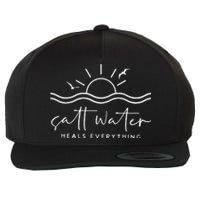 Saltwater Heals Everything Summer Vacation Wool Snapback Cap