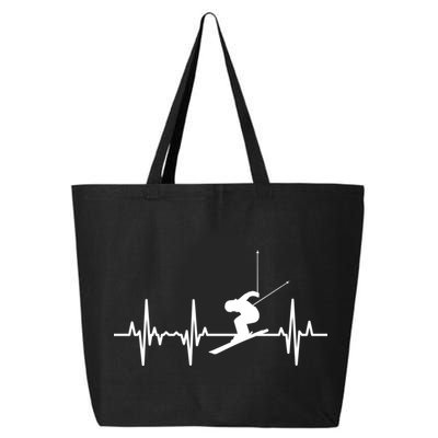 Ski Heartbeat Ecg Skiing Coach Gift 25L Jumbo Tote