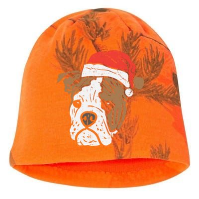 Santa Hat English Bulldog Christmas Pet Dog Lover Owner Xmas Funny Gift Kati - Camo Knit Beanie