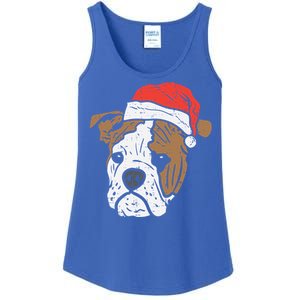 Santa Hat English Bulldog Christmas Pet Dog Lover Owner Xmas Funny Gift Ladies Essential Tank