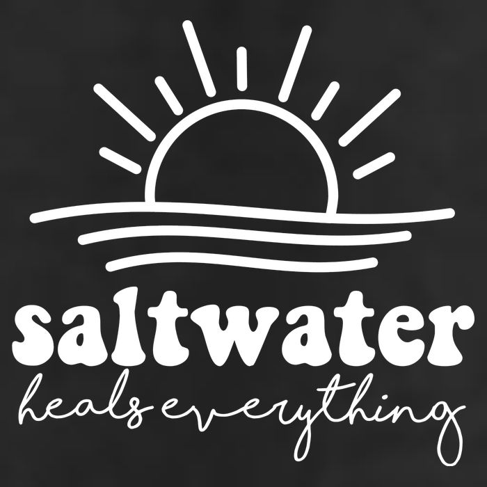 Saltwater Heals Everything Sunset 7 Panel Mesh Trucker Snapback Hat