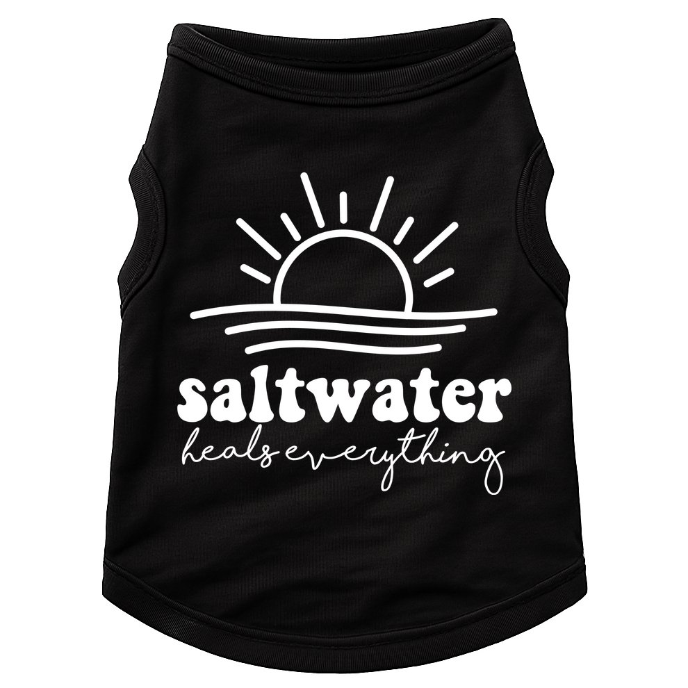 Saltwater Heals Everything Sunset Doggie Tank