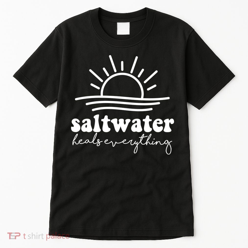 Saltwater Heals Everything Sunset Tall T-Shirt