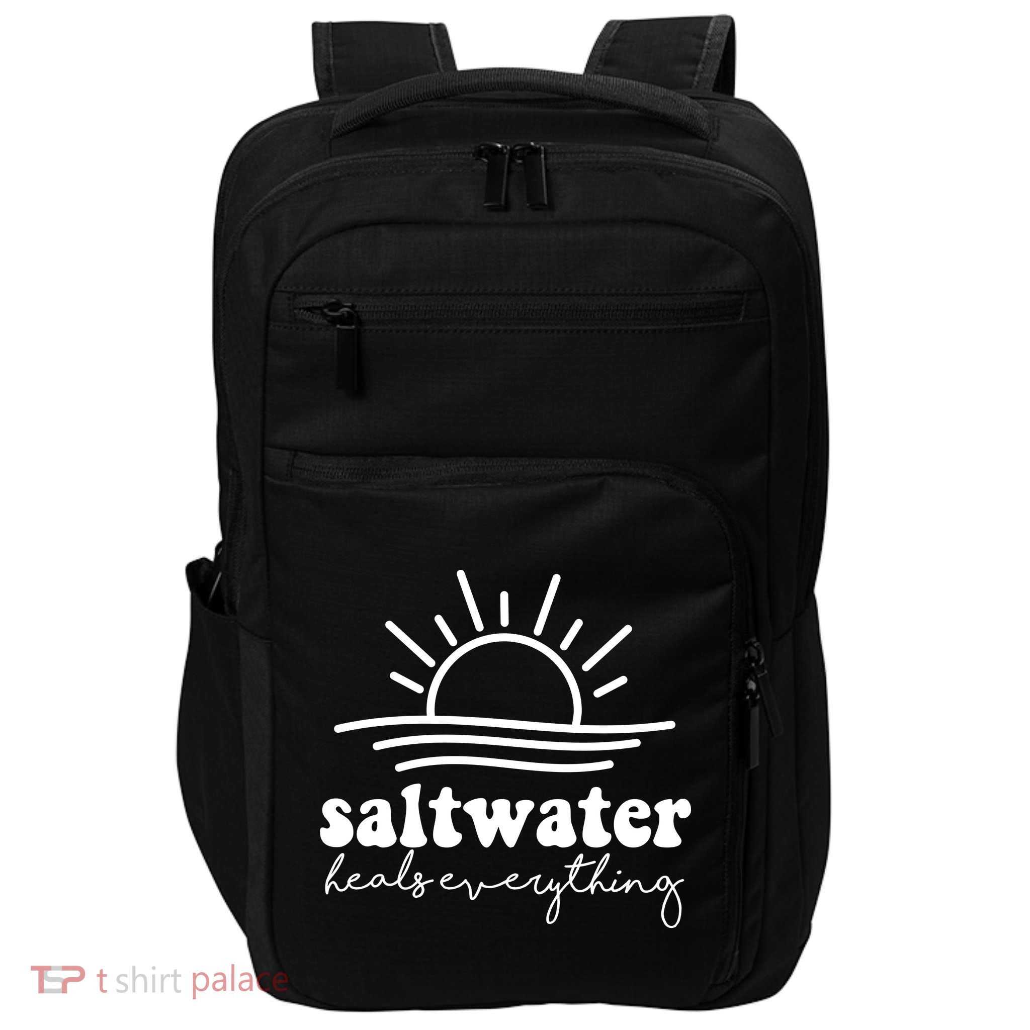 Saltwater Heals Everything Sunset Impact Tech Backpack