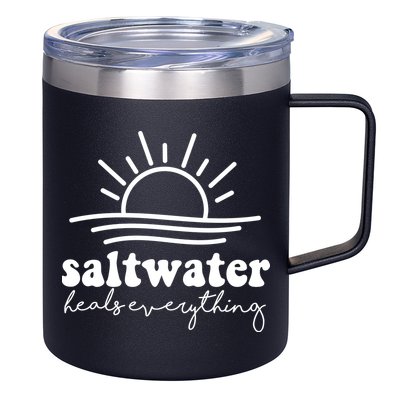 Saltwater Heals Everything Sunset 12oz Stainless Steel Coffee Mug