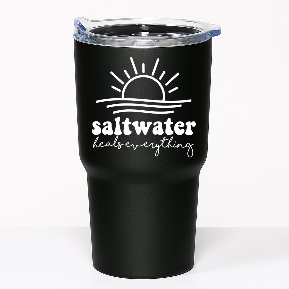 Saltwater Heals Everything Sunset Tumbler