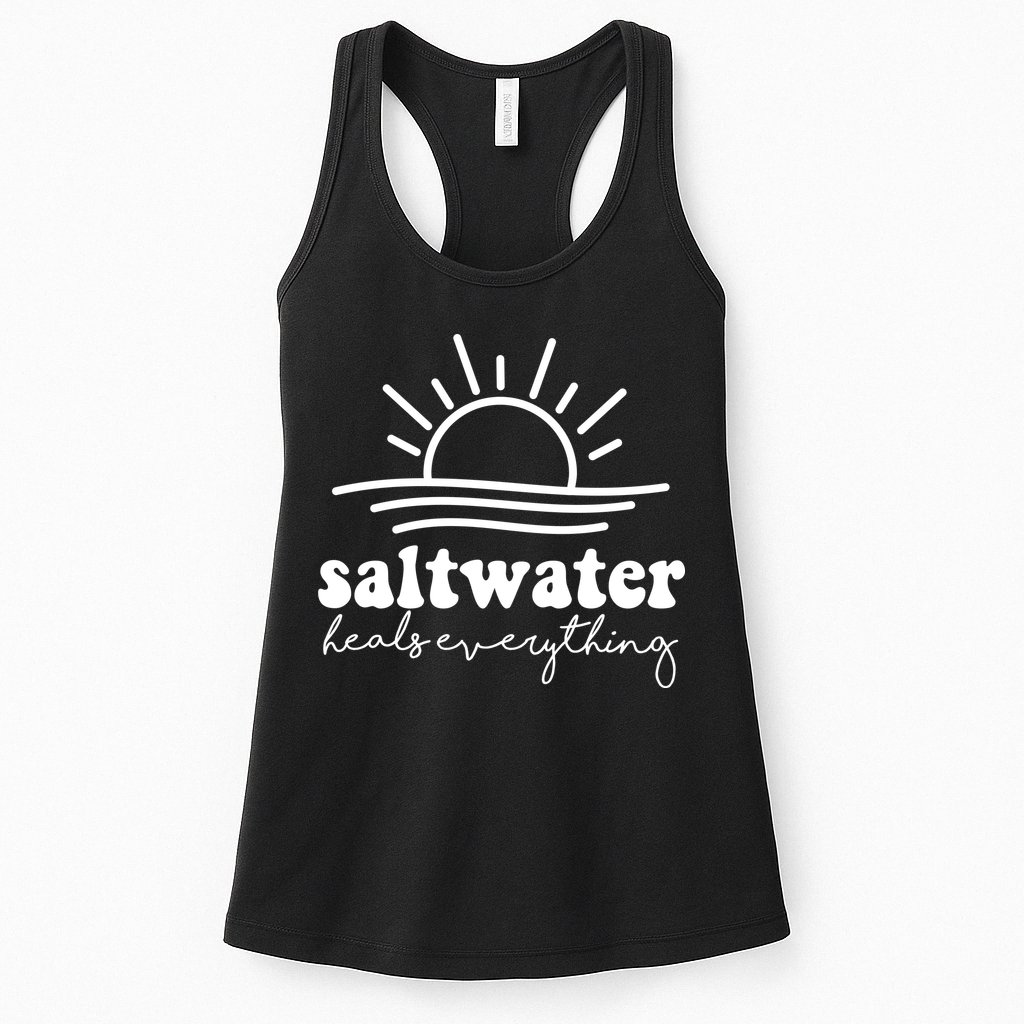 Saltwater Heals Everything Sunset Womens Tank Top