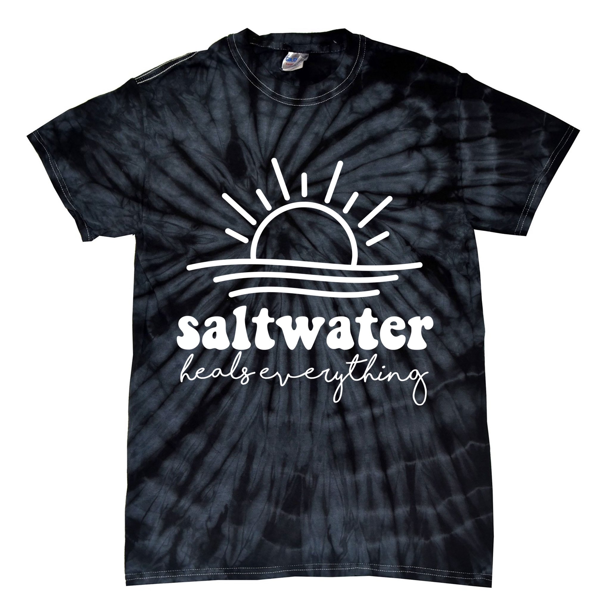 Saltwater Heals Everything Sunset Tie-Dye T-Shirt