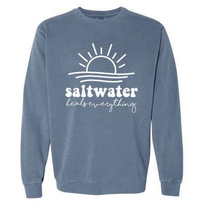 Saltwater Heals Everything Sunset Garment-Dyed Sweatshirt