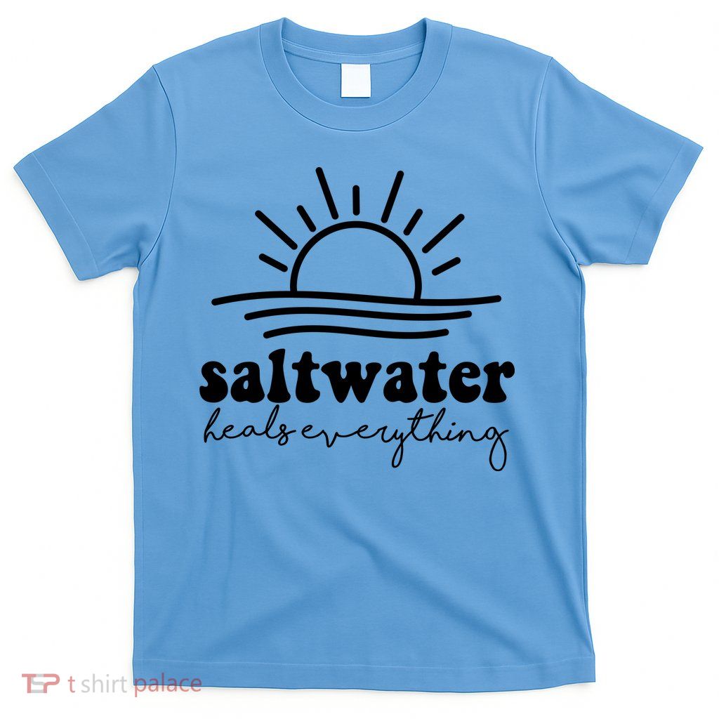 Saltwater Heals Everything Sunset T-Shirt