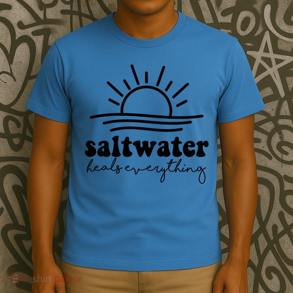 Saltwater Heals Everything Sunset T-Shirt