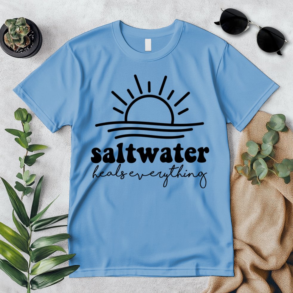 Saltwater Heals Everything Sunset Premium T-Shirt