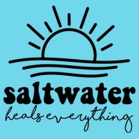 Saltwater Heals Everything Sunset Premium T-Shirt