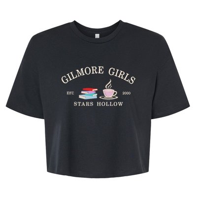 Stars Hallow Embroidered Gilmore G.I.R.L.S Bella+Canvas Jersey Crop Tee