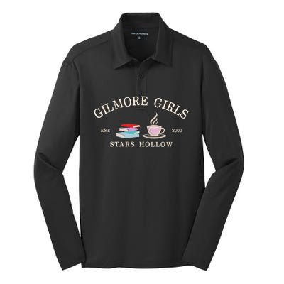 Stars Hallow Embroidered Gilmore G.I.R.L.S Silk Touch Performance Long Sleeve Polo