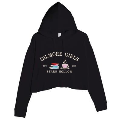 Stars Hallow Embroidered Gilmore G.I.R.L.S Crop Fleece Hoodie