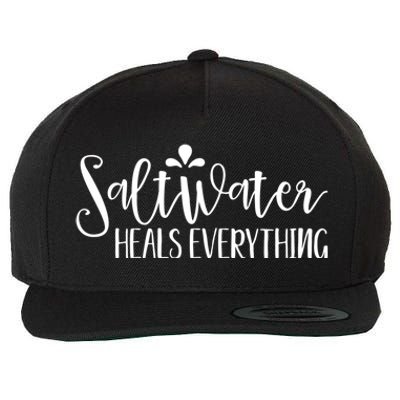 Saltwater Heals Everything Gift Wool Snapback Cap