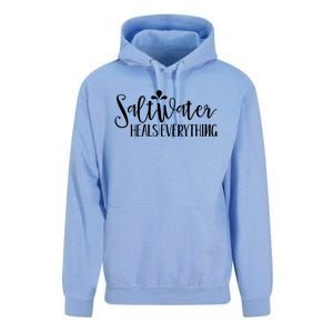 Saltwater Heals Everything Gift Unisex Surf Hoodie