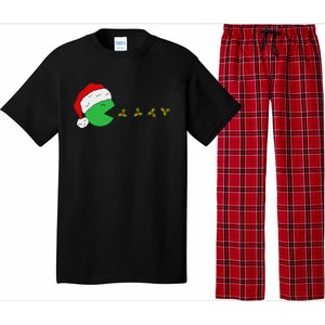 Santa Hat Eating Gifts Video Game Christmas Gamer Pajama Set