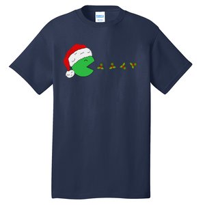 Santa Hat Eating Gifts Video Game Christmas Gamer Tall T-Shirt