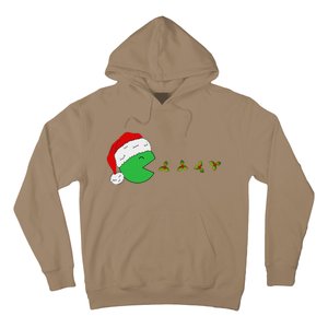 Santa Hat Eating Gifts Video Game Christmas Gamer Hoodie