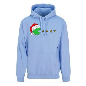 Santa Hat Eating Gifts Video Game Christmas Gamer Unisex Surf Hoodie