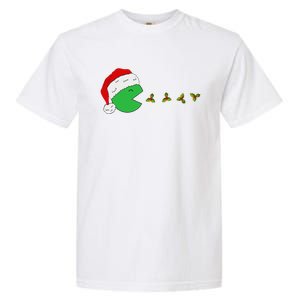 Santa Hat Eating Gifts Video Game Christmas Gamer Garment-Dyed Heavyweight T-Shirt