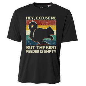 Squirrel Hey Excuse Me But Your Bird Feeder Is Empty Funny Cooling Performance Crew T-Shirt