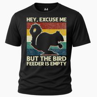 Squirrel Hey Excuse Me But Your Bird Feeder Is Empty Funny Cooling Performance Crew T-Shirt