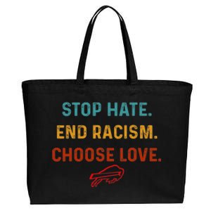 Stop Hate End Racism Choose Love Cotton Canvas Jumbo Tote