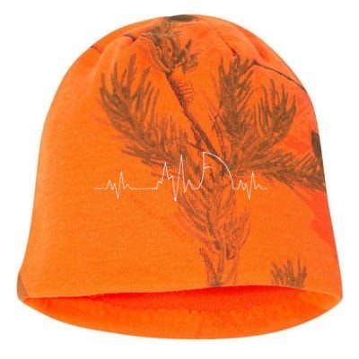 Shark Heartbeat EKG Funny Fish Fin Pulse Ocean Animal Lovers Kati - Camo Knit Beanie