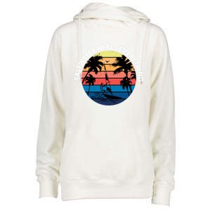 Saltwater Heals Everything Meaningful Gift Funny Windsurfers Kitesurfer Gift Womens Funnel Neck Pullover Hood