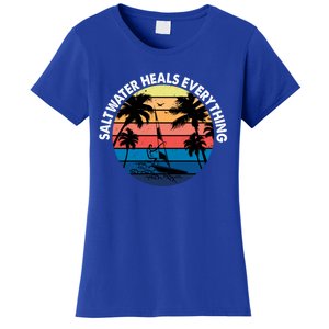 Saltwater Heals Everything Meaningful Gift Funny Windsurfers Kitesurfer Gift Women's T-Shirt