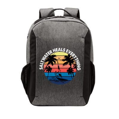 Saltwater Heals Everything Meaningful Gift Funny Windsurfers Kitesurfer Gift Vector Backpack