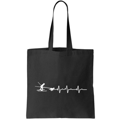 S Heartbeat Ekg Skijoring Skiing Dog Pulling Ski Driving Skier V Neck Bag