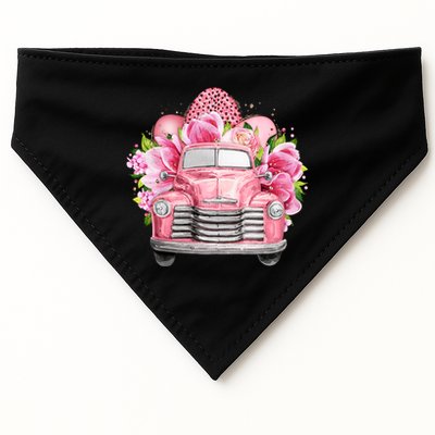 Spring Happy Easter Pink Vintage Truck USA-Made Doggie Bandana