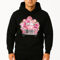 Spring Happy Easter Pink Vintage Truck Hoodie