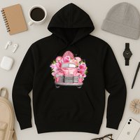 Spring Happy Easter Pink Vintage Truck Hoodie