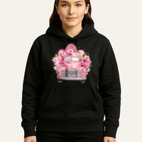 Spring Happy Easter Pink Vintage Truck Hoodie