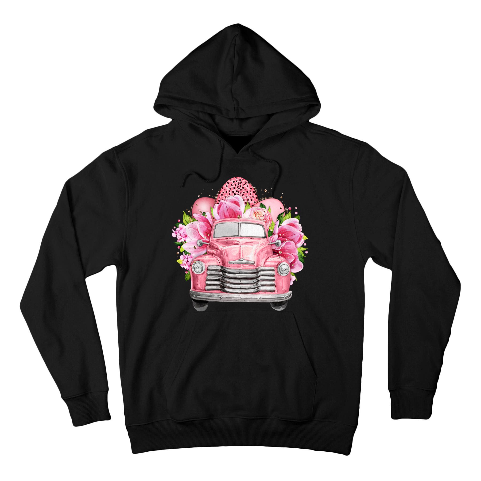 Spring Happy Easter Pink Vintage Truck Tall Hoodie